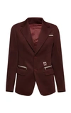 Prada Technical Jersey Jacket In Red