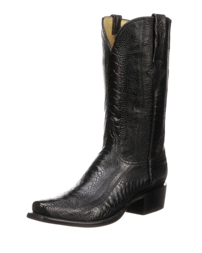 Lucchese Men's Anderson Ostrich Cowboy Boots (made To Order) In Brown