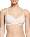 Hanro Cotton Lace Spacer T-shirt Underwire Bra In White