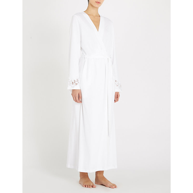 cotton lace dressing gown
