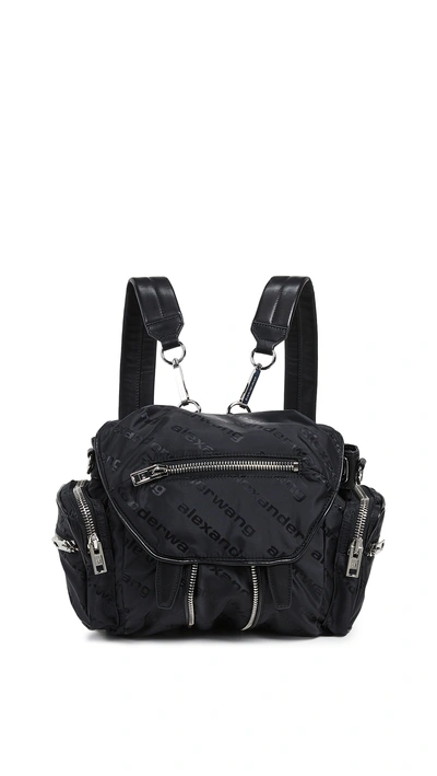 Alexander Wang Marti Ball Stud Mini Backpack With Rhodium In Black