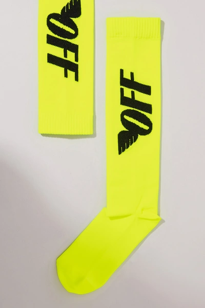 Off-white Fluorescent Socks In Yellow/black
