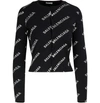 BALENCIAGA LONG SLEEVED CARDIGAN,555318 T6140 1070 BLACK WHITE