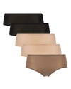 Chantelle Soft Stretch One-size Hipsters, Set Of 5 In Multi