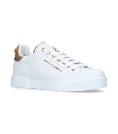 Dolce & Gabbana Portofino Sneakers In Gold