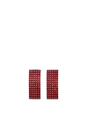 ALESSANDRA RICH OPENING CEREMONY RECTANGULAR RUBY EARRINGS,ST213232