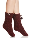 Ugg Pom Pom Fleece Slipper Socks In Port