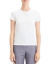 Theory Apex Crewneck Short-sleeve Tiny Tee In White