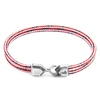 ANCHOR & CREW RED DASH CROMER SILVER AND ROPE END YOUTH HOMELESSNESS BRACELET,2989013