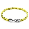 ANCHOR & CREW YELLOW NOIR CROMER SILVER AND ROPE BRACELET,2985251
