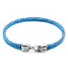 ANCHOR & CREW BLUE NOIR CROMER SILVER AND ROPE BRACELET,2985248