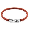 ANCHOR & CREW RED DASH CROMER SILVER AND ROPE END YOUTH HOMELESSNESS BRACELET,2985256