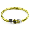 ANCHOR & CREW YELLOW NOIR BRIXHAM SILVER AND ROPE BRACELET,2985205