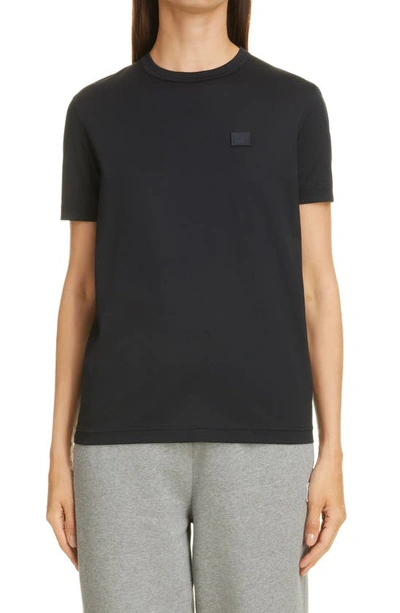 Acne Studios Ellison Face Short Sleeve Shirt In Black