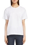 Acne Studios Cylea Cropped Embossed Cotton-jersey T-shirt In Optic White