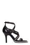 CHLOÉ BLACK LEATHER VERONICA SANDALS,10790167