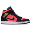 NIKE WOMEN'S AIR JORDAN 1 MID SE CASUAL SHOES, BLACK,2432568