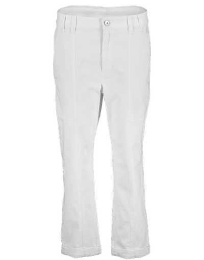 Brunello Cucinelli Garment Dye Utility Trouser In Bianco