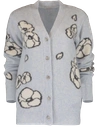 ADAM LIPPES Intarsia Knit Floral Cardigan