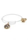 ALEX AND ANI TWO-TONE INITIAL CHARM EXPANDABLE BRACELET,A18EBINT01TTRS