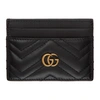 GUCCI BLACK GG MARMONT CARD HOLDER