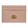 GUCCI Pink GG Marmont Card Holder