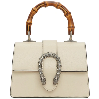 Gucci Mini Dionysus Leather Top Handle Satchel In 9679 Ivory