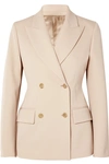 Joseph Hazel Double-breasted Wool-blend Twill Blazer In Beige