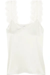 CAMI NYC THE CHELSEA LACE-TRIMMED SILK-CHARMEUSE CAMISOLE