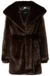 A PERDIFIATO MELODY HOODED FAUX FUR COAT