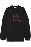 BALENCIAGA Embroidered wool and cashmere-blend sweatshirt
