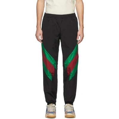 Gucci Nylon Legging With Web Intarsia In 1060 Black