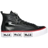 MCQ BY ALEXANDER MCQUEEN MEN'S SHOES HIGH TOP LEATHER TRAINERS SNEAKERS PLIMSOLL,543772R25561000 42