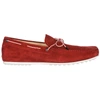 TOD'S MEN'S SUEDE LOAFERS MOCCASINS CITY,XXM0LR00053RE0R007 38.5