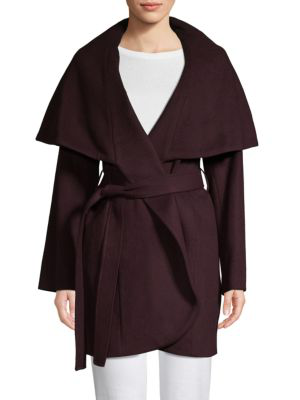 large collar wrap coat