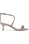 ALEXANDRE BIRMAN SMART COCKTAIL METALLIC LEATHER SANDALS