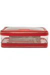 ANYA HINDMARCH IN-FLIGHT LEATHER-TRIMMED PERSPEX COSMETICS CASE