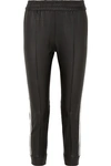 SPRWMN STRIPED LEATHER TRACK PANTS