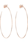 DIANE KORDAS Explosion 18-karat rose gold diamond hoop earrings