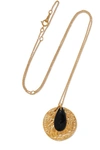 ALIGHIERI GOLD-PLATED ONYX NECKLACE