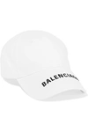 BALENCIAGA EMBROIDERED COTTON-TWILL BASEBALL CAP