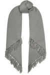 ISABEL MARANT ZILA FRINGED CASHMERE AND WOOL-BLEND SCARF