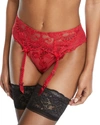 LISE CHARMEL DRESSING FLORAL SUSPENDER BELT,PROD140180095