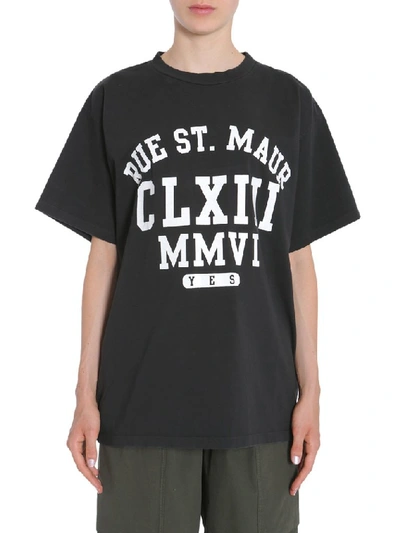 Mm6 Maison Margiela Oversize Fit T-shirt In Black