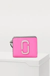 Marc Jacobs Compact Grained Leather Wallet In Diva Pink