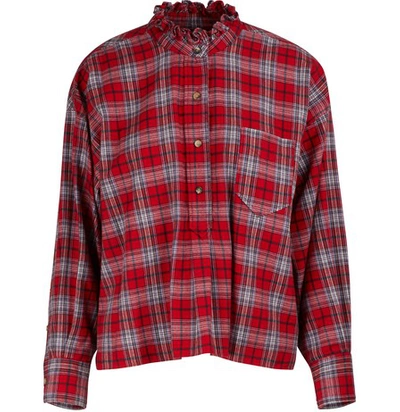 Isabel Marant Étoile Dresden Checked Cotton Shirt In Red
