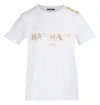 BALMAIN LOGO T-SHIRT,BLM38RW6WHT