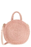 Clare V Alice Woven Sisal Straw Bag - Pink In Blush Woven