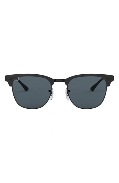 Ray Ban Clubmaster 51mm Sunglasses In Shiny Black