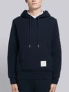 Thom Browne 4-bar Honeycomb Piqué Hoodie In Blue